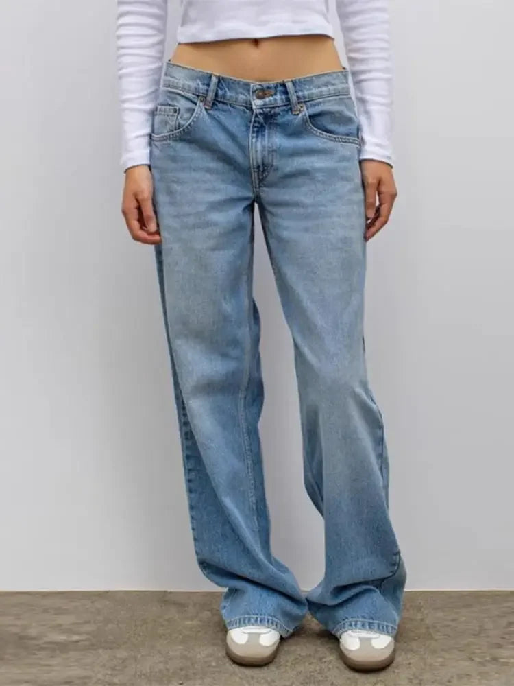 Jean Femme Taille Haute – Ceinture en Denim