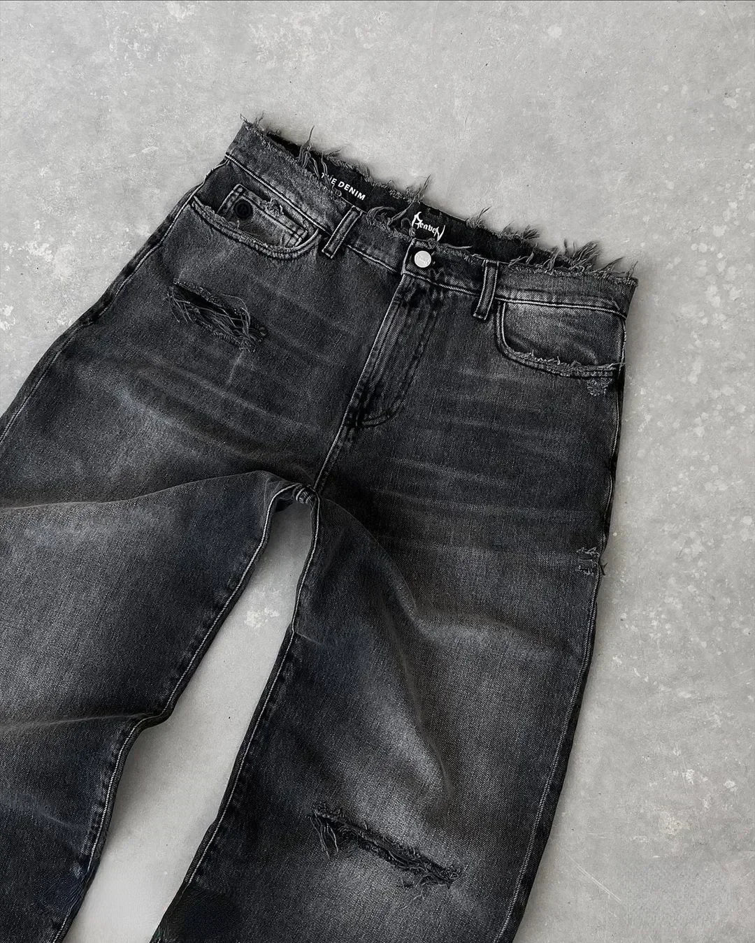 Jean Déchiré Délavé pour Homme – Style Américain Rétro & High Street