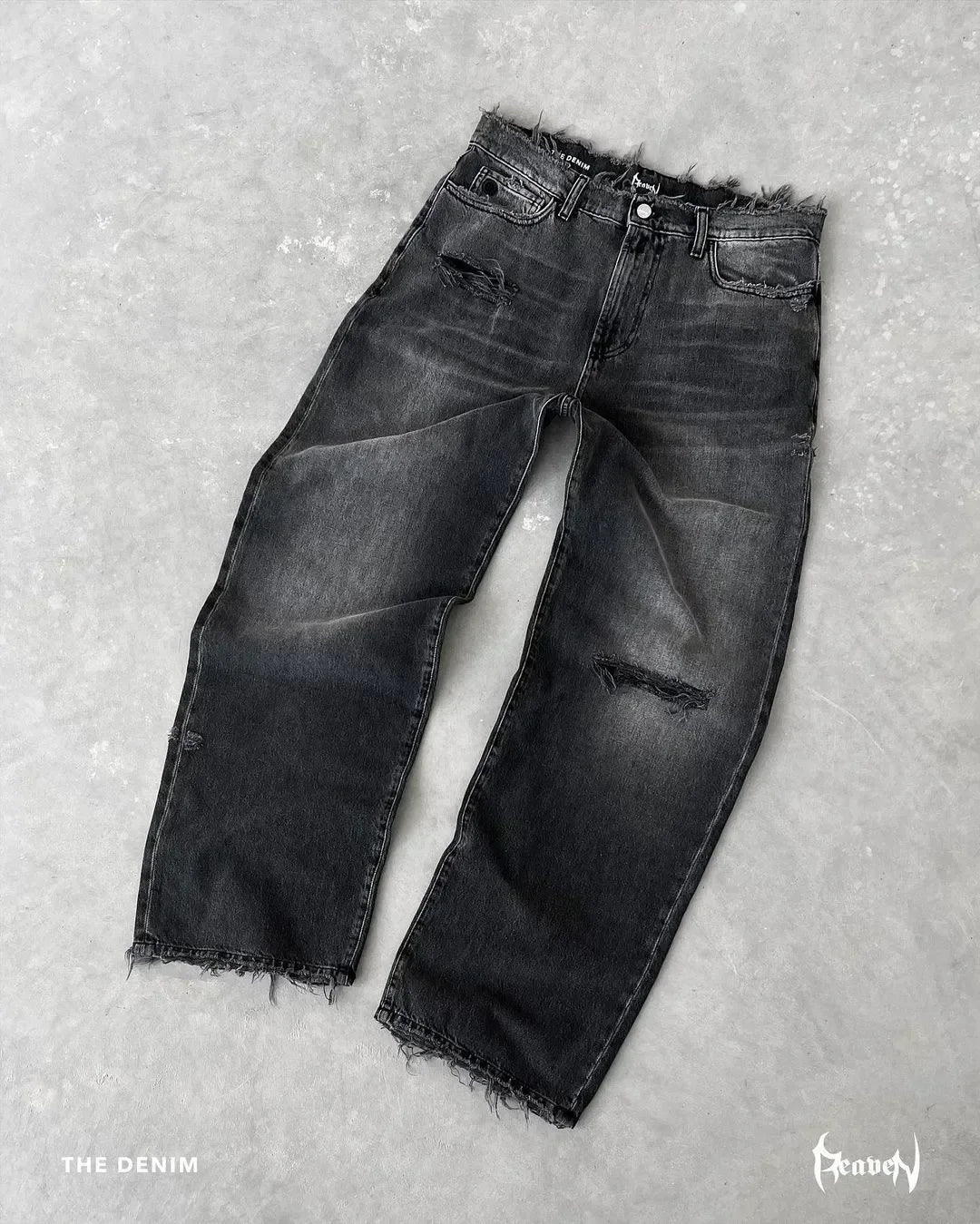 Jean Déchiré Délavé pour Homme – Style Américain Rétro & High Street