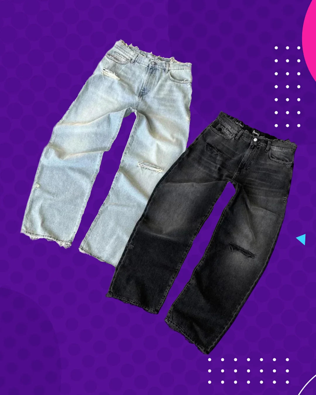 Jean Déchiré Délavé pour Homme – Style Américain Rétro & High Street