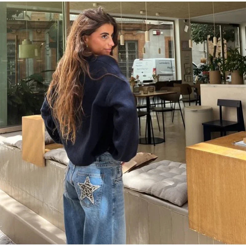Jean Femme Taille Haute – Ceinture en Denim