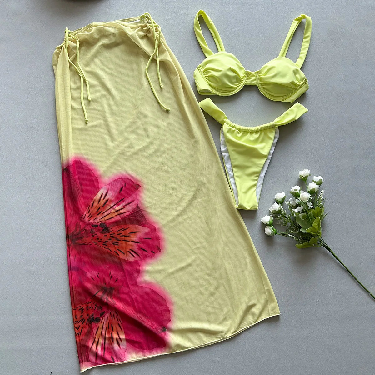 Ensemble Bikini 3 Pièces pour Femme