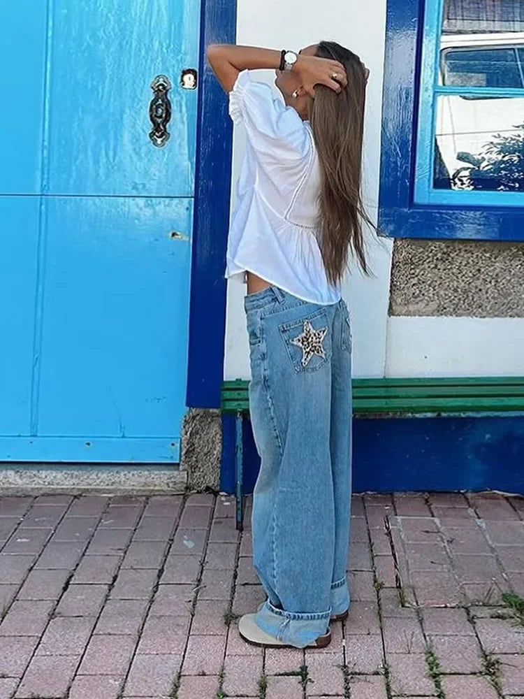 Jean Femme Taille Haute – Ceinture en Denim